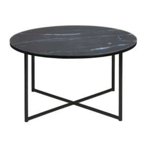 Mesa de centro redonda de cristal efecto mármol Alisma El Corte Inglés