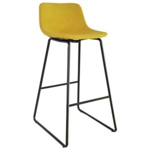 Taburete alto Cholo tejido amarillo